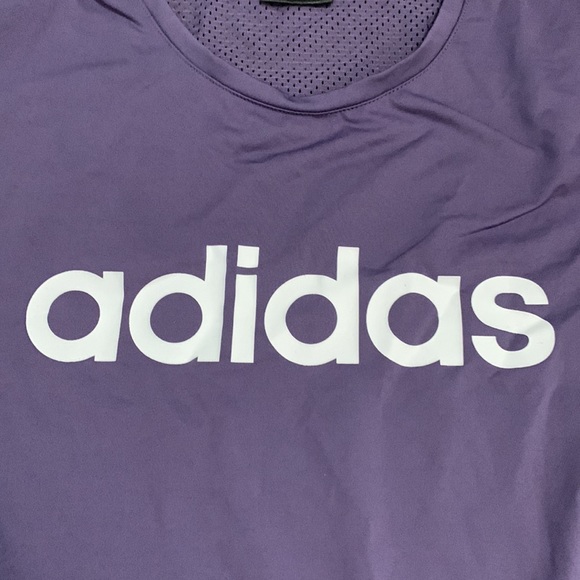 ADIDAS PURPLE MESH T SHIRT - Picture 2 of 5